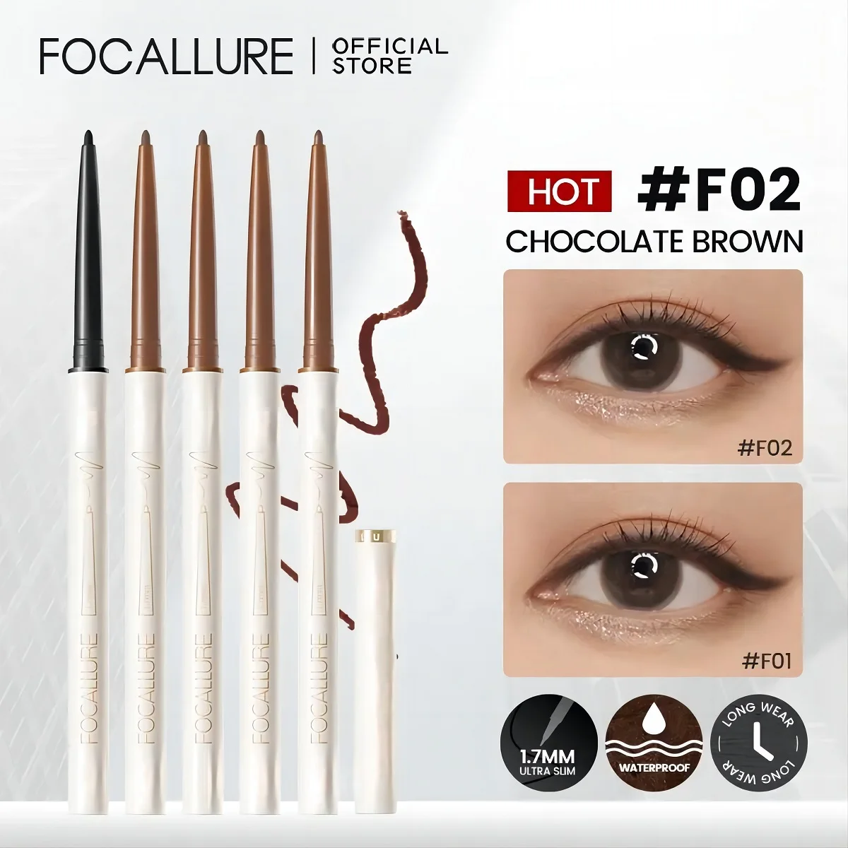 Top Trends: FOCALLURE Waterproof Ultra-slim Eyeliner Gel Pencil Soft High Pigment Professional Long-lasting Eyes Liner Makeup Tool Cosmetics Shoppable Styles