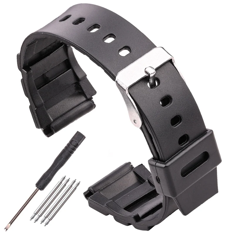 Top Trends: Black Pu Watch Band Bracelet 18mm 20mm 22mm Women Men Sport Diving Watchband For Casio Strap Shoppable Styles