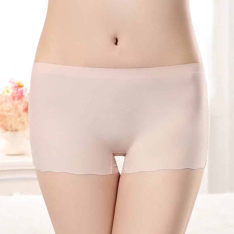 Top Trends: BANNIROU 1Pcs Women's Boyshorts Panties Seamless Ice Silk Solid Mid-Rise Female Intimates Underwear For Woman Shoppable Styles