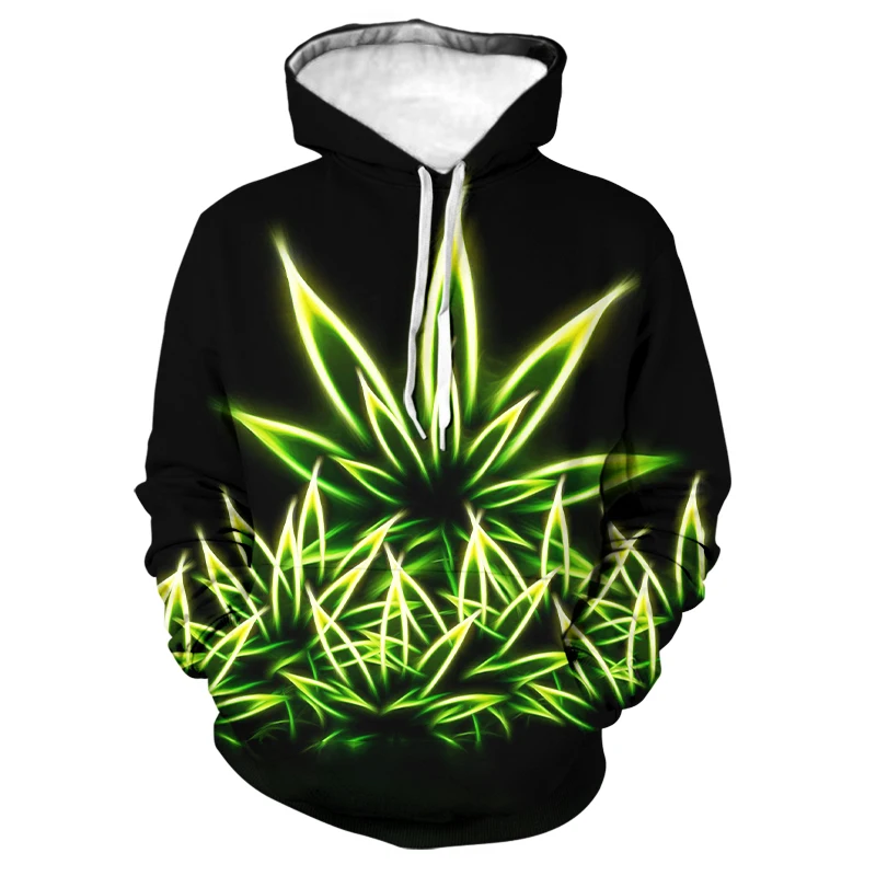 Top Trends: Springtime Weed Pullover Psychedelic Hoody Tops All Over Printed Hoodie Hooded Leaf 3D Hoodies Sweatshirts For Men Women Shoppable Styles