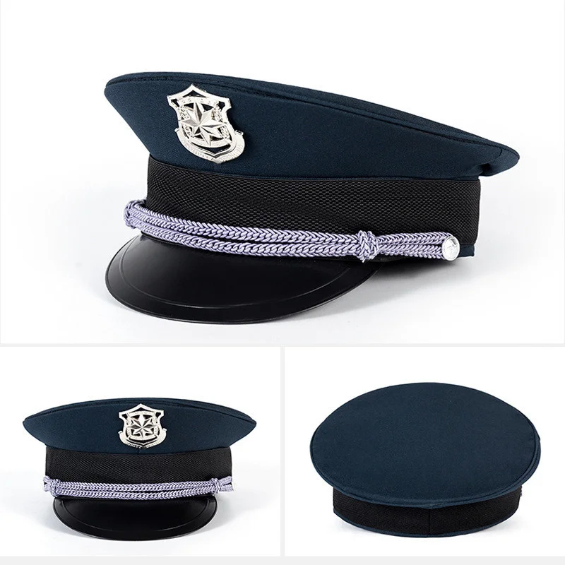 Top Trends: Unisex Flight Airline Captain Uniform Eaves Pilot Hat Civil Aviation Breathable Cap Aviator Security Staff Professional Cosplay Shoppable Styles