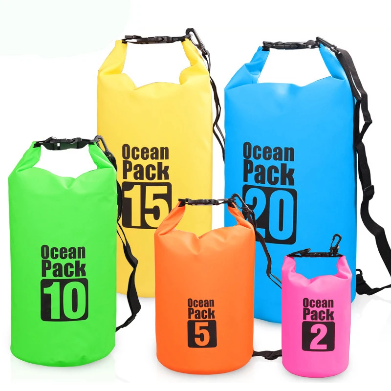 Top Trends: PVC Waterproof Bag Outdoor Diving Compression Storage Waterproof Bag Dry Bag For Man Women Swimming Rafting Kayak 2L 5L 10L 20L Shoppable Styles