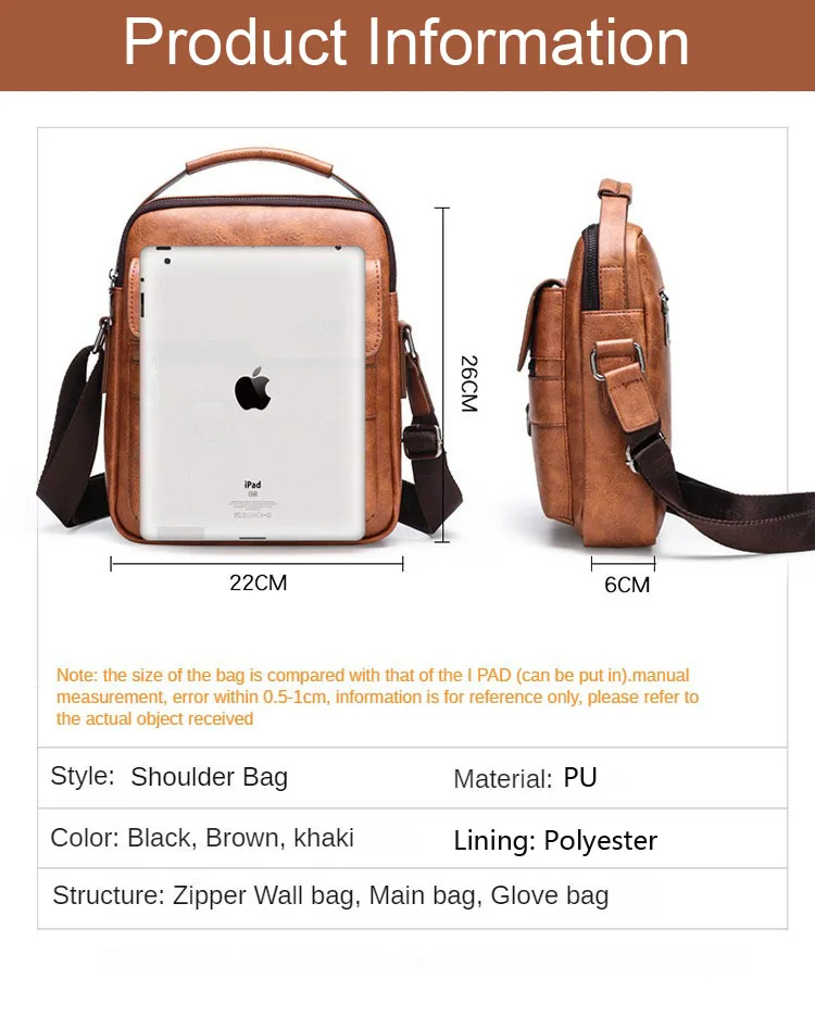 Top Trends: 2023 Popular Shoulder Bag For Men PU Waterproof Fashionable Convenient Crossbody Bags Business Trips Parties Shopping Handbag Shoppable Styles - Image 4