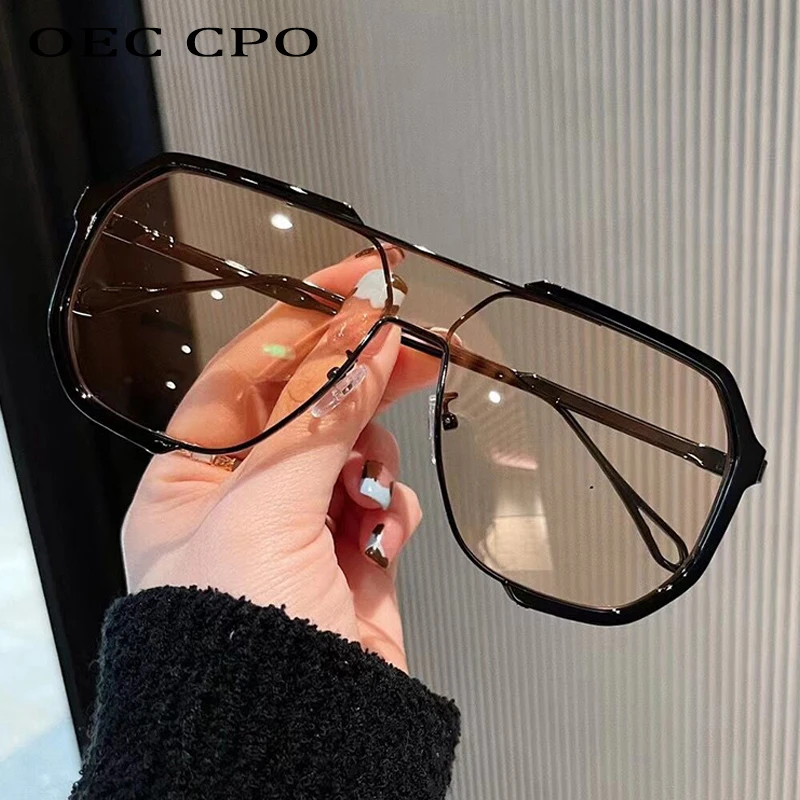 Top Trends: Oversized Sunglasses Women 2023 New Unique One Piece Fashion Sunglasses For Men UV400 Punk Glasses Trending Female Eyewear UV400 Shoppable Styles - Image 3