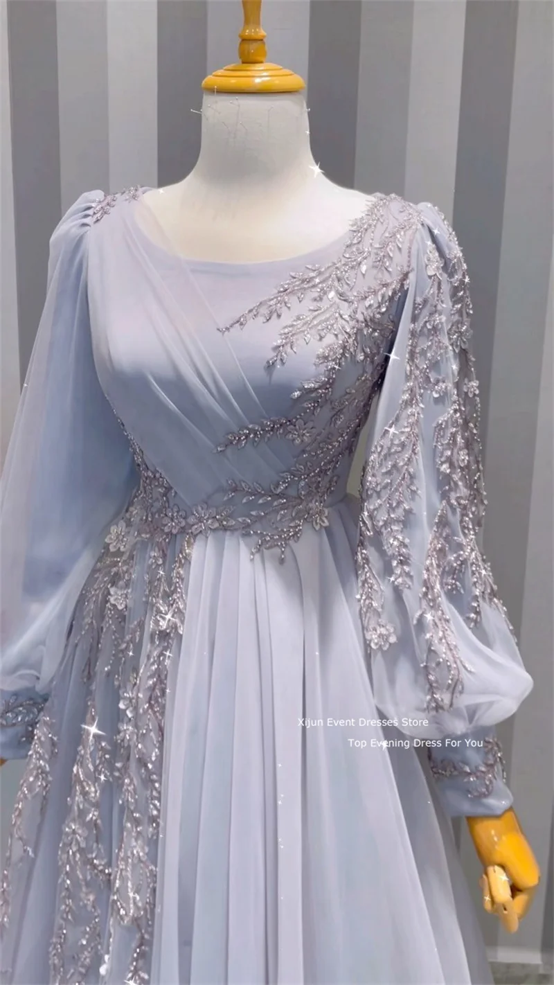 Top Trends: Xijun Modest Prom Dresses Moroccan Kaftan Evening Dresses Dubai Women Long Formal Party Dress Saudi Arabia Glitter Prom Gowns Shoppable Styles - Image 4