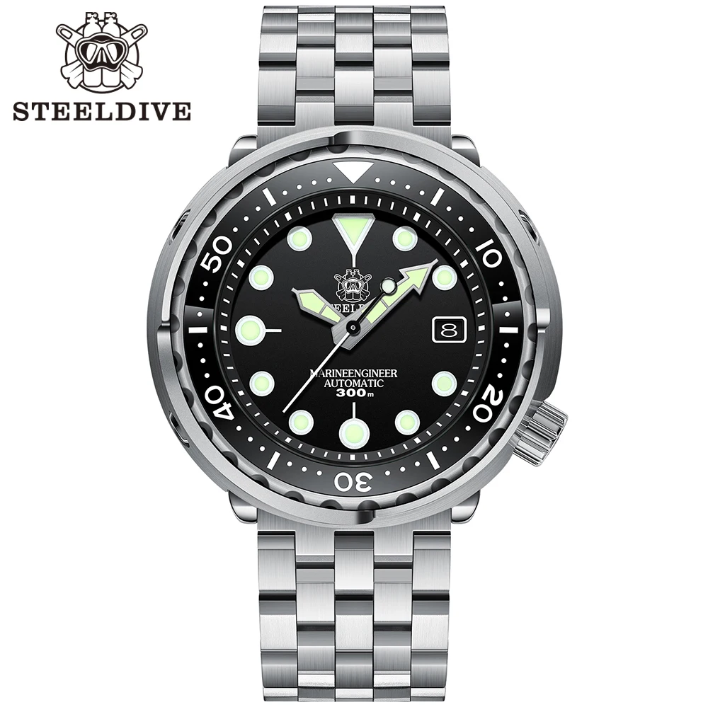 Top Trends: Steeldive SD1975 Black Dial Ceramic Bezel 30ATM 300m Waterproof Stainless Steel NH35 Tuna Mens Dive Watch Shoppable Styles