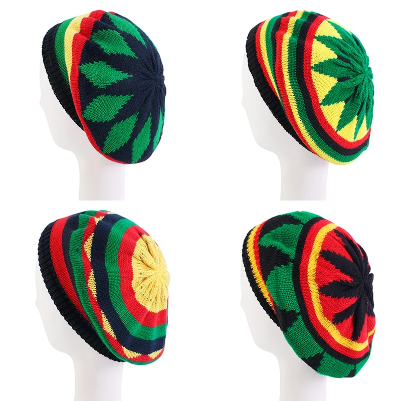 Top Trends: New Women Hip Hop Multi-colour Striped Cap Bob Marley Reggae Fashion New Wool Rainbow Beanie Jamaican Bonnet Skullies Caps Shoppable Styles