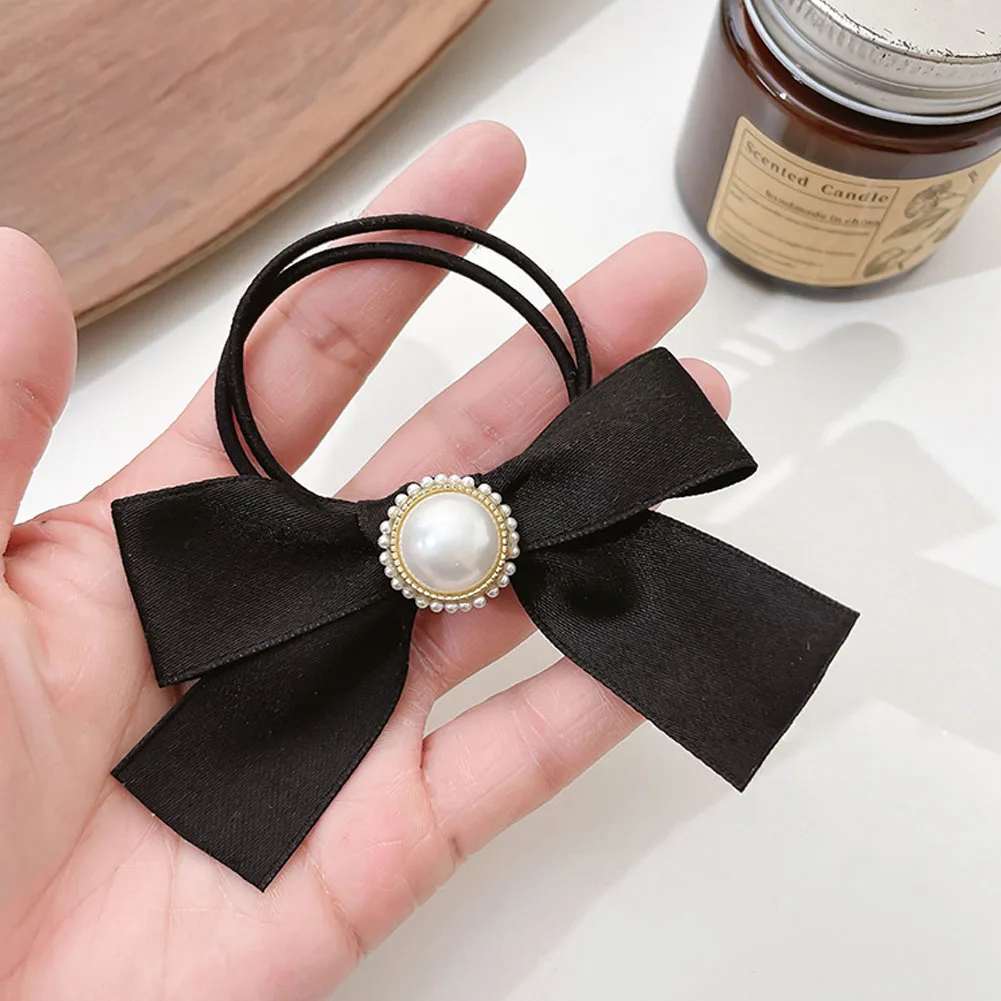 Top Trends: Retro Black Bows Hair Ties Elegant Ponytail Holder Elastic Hair Bands Fashion Korean Hair Rope Scrunchies Headwear Accessories Shoppable Styles - Image 2