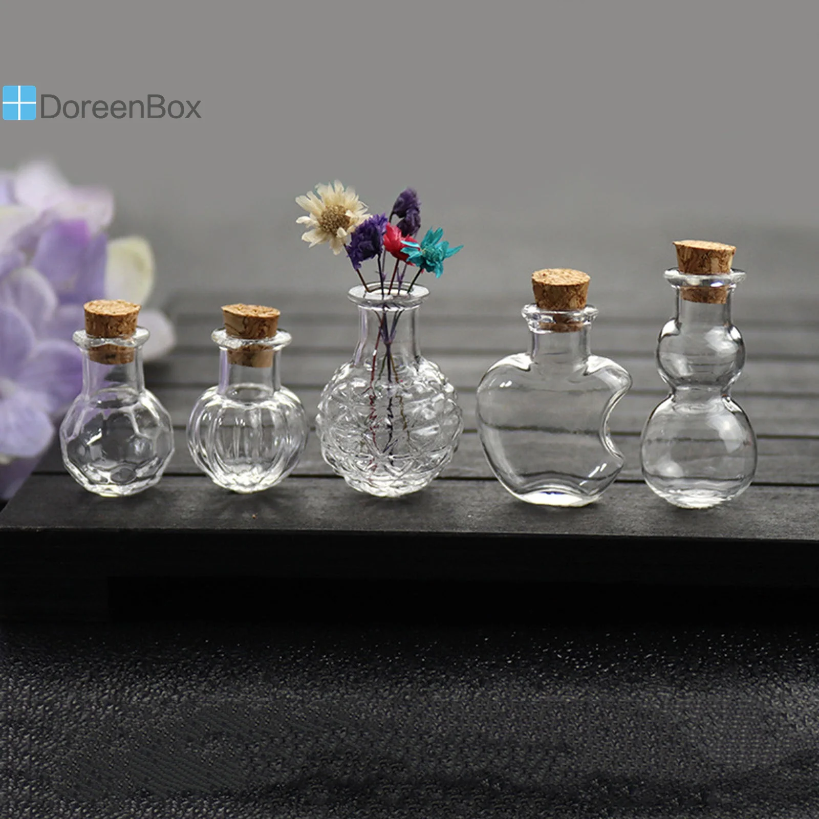 Top Trends: 2 PCs Mini Glass Wishing Bottle Miniature DIY World Model Glass Small Bottle Pendant Doll House Drifting Bottle Empty Bottles Shoppable Styles