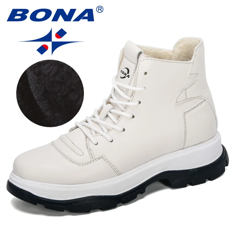 Top Trends: BONA 2023 New Designers Snow Shoes Women Outdoor Sports Warm WomanBoots Hiking Mountain Shoes Camping Climbing Footwear Shoppable Styles