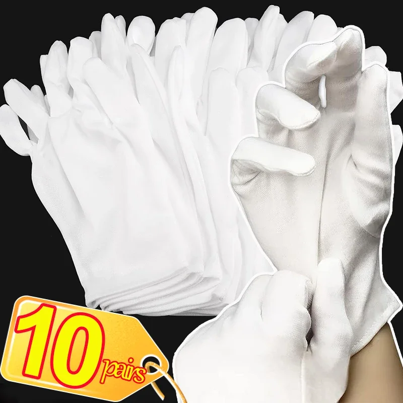 Top Trends: White Cotton Work Gloves Bulk For Dry Handling Film SPA Gloves Ceremonial High Stretch Gloves Household Cleaning Working Tools Shoppable Styles