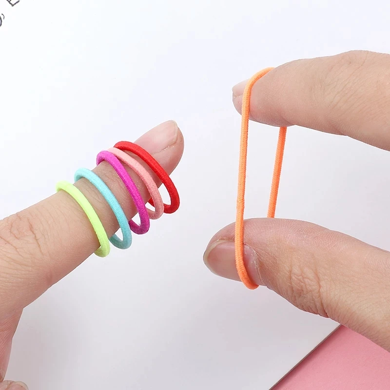 Top Trends: 100PCS / Set Girls Colorful Hair Ring Children Ponytail Elastic Rubber Band Hair Band Hair Accessories Girl Headband Headdress Set Shoppable Styles - Image 2