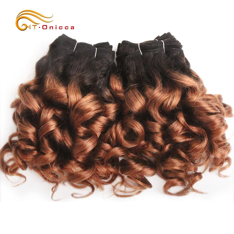 Top Trends: 6 Pcs / Lot Curly Hair Bundles 8 Inch Ombre Brazilian Hair Weave Bundles Color 1B / 2 / 4 / 30 / 33 / 99J / 27 Human Hair Extension Remy Shoppable Styles - Image 6