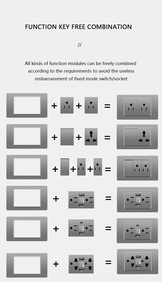 Plugue USB Duplo Tipo C Parede Tomada