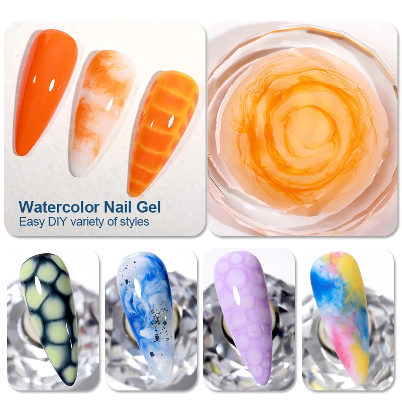 Top Trends: AS Clear Blooming Gel 15ml UV LED Soak Off Nail Art Polish For Spreading Effect Marble Nail Polish Gel Paint Shoppable Styles - Image 5