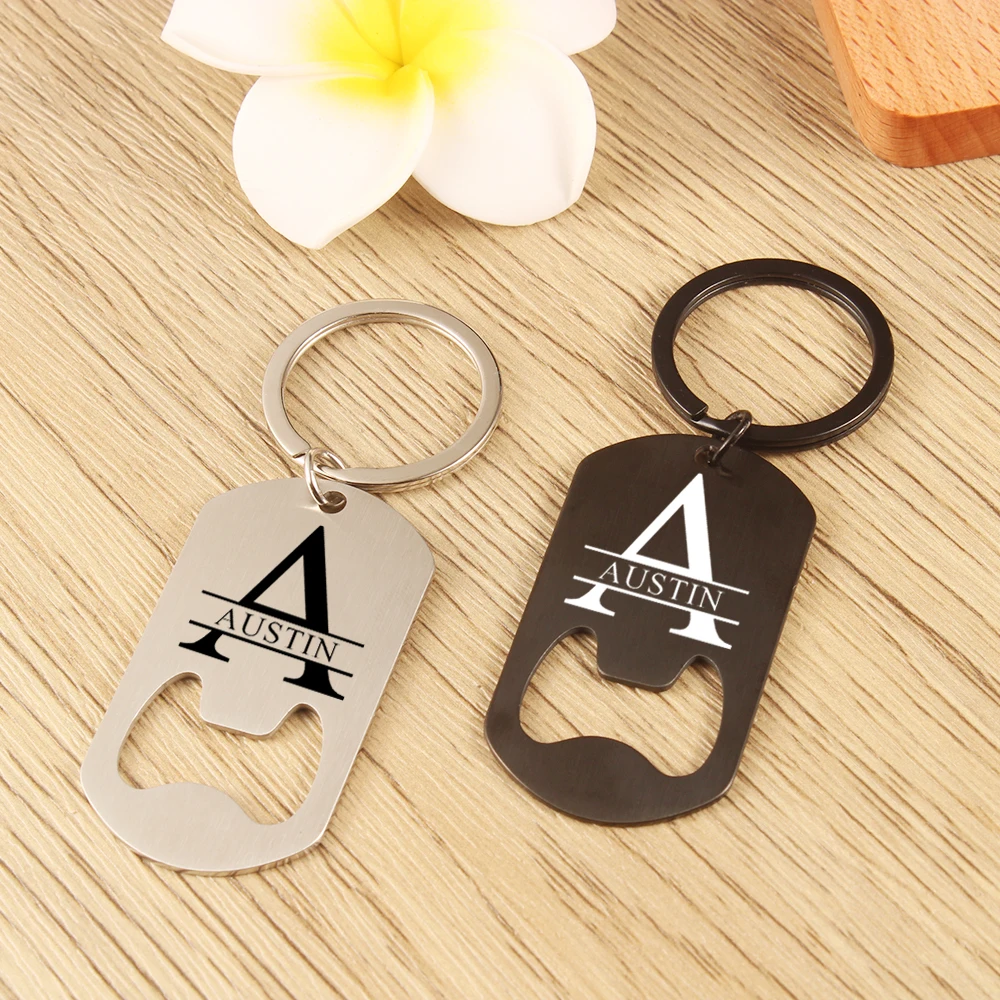 Top Trends: Custom Engraved Name Initials Bottle Opener Keychain Father&#039;s Day Gift Personalized Gift For Boyfriend Girlfriend Key Chain Shoppable Styles