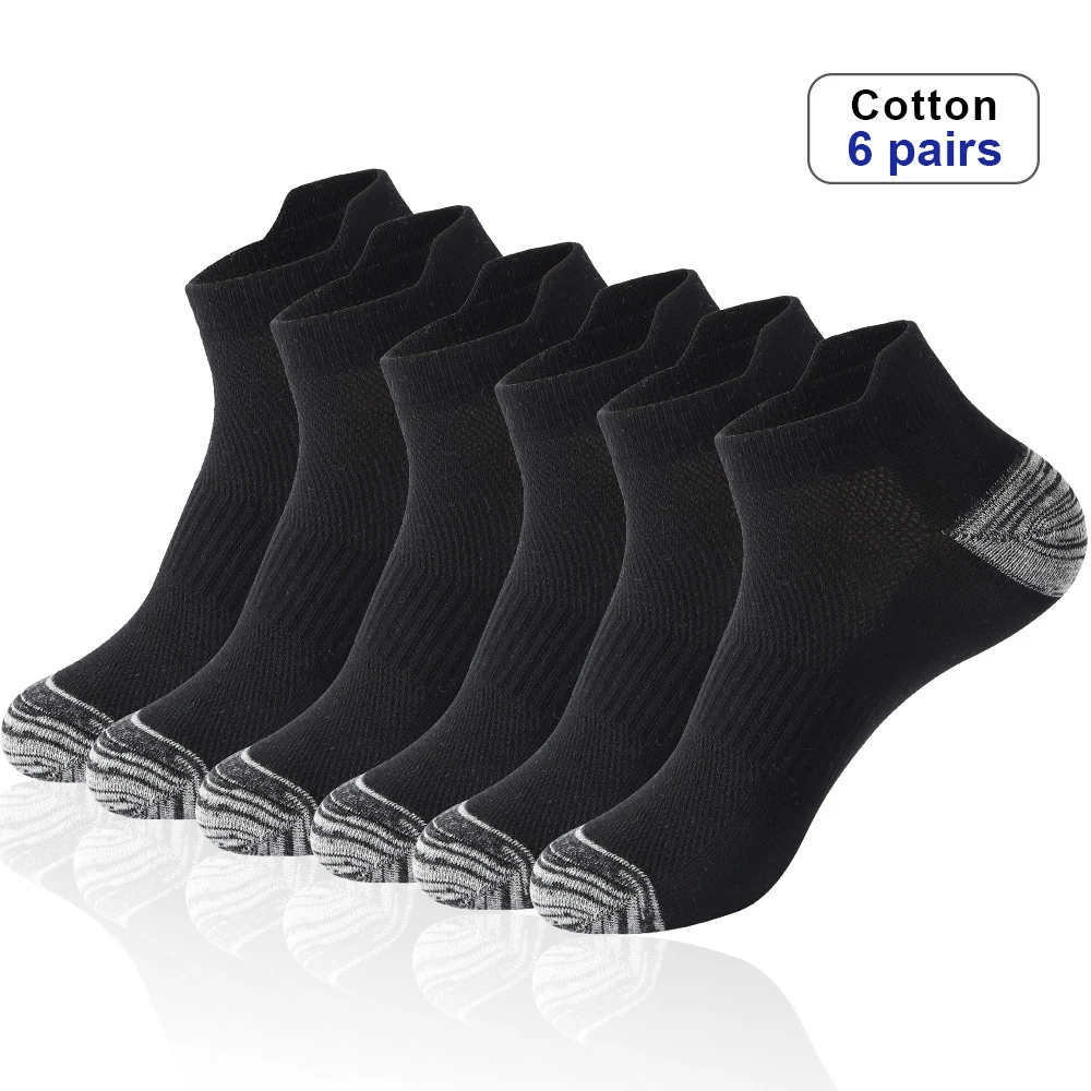 Top Trends: 6 Pairs Men Ankle Socks Floor Sock Cotton Sports Socks Mesh Casual Athletic Summer Thin Cut Short High Quality Sokken Size 38-48 Shoppable Styles