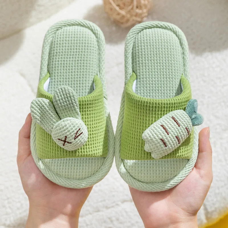 Top Trends: Kids Cotton Linen Slippers Soft Comfortable Flip Flop Child House Indoor Shoes Warm Home Slippers Boys Girls Open Toe Slides Shoppable Styles