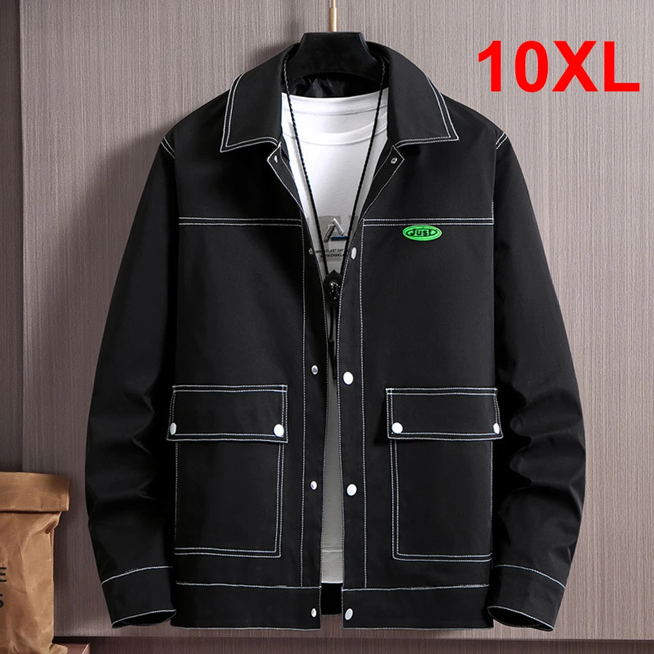 Top Trends: 10XL Plus Size Jacket Men Big Size Coat Autumn Spring Jackets Coats Line Design Fashion Causal Loose Jacket 8XL 10XL Shoppable Styles