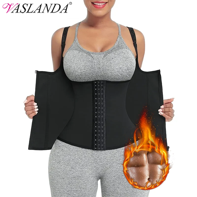 Top Trends: Sweat Waist Trainer Vest Slimming Corset For Weight Loss Body Shaper Sauna Suit Compression Shirt Belly Girdle Tops Shapewear Shoppable Styles