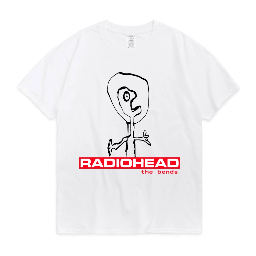 Top Trends: Rock Band Radiohead The Bends Graphic T Shirts 90s Vintage Punk Hip Hop Short Sleeve Tee Shirt Oversized Streetwear T-shirt Male Shoppable Styles