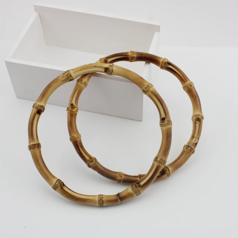 Top Trends: 4-10 Pieces, 12cm 15cm 18cm Round Bamboo Circle Ring For DIY Bag Handbag Handle, Real Bamboo Handle For Crafts Sewing Shoppable Styles