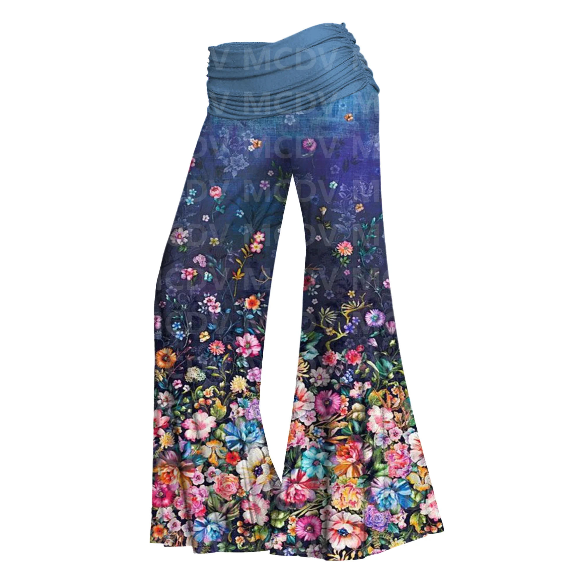 Top Trends: Women's Wide Leg Pants Retro Flowers 3D Printed Women's Casual Pants 11 Color 01 Shoppable Styles