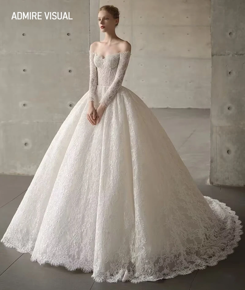 Top Trends: Newest Wedding Dress For Bride Ball Gown Lace Sweetheart Neckline Long Sleeves Custom Made Plus Sizes Vestidos De Novias Shoppable Styles