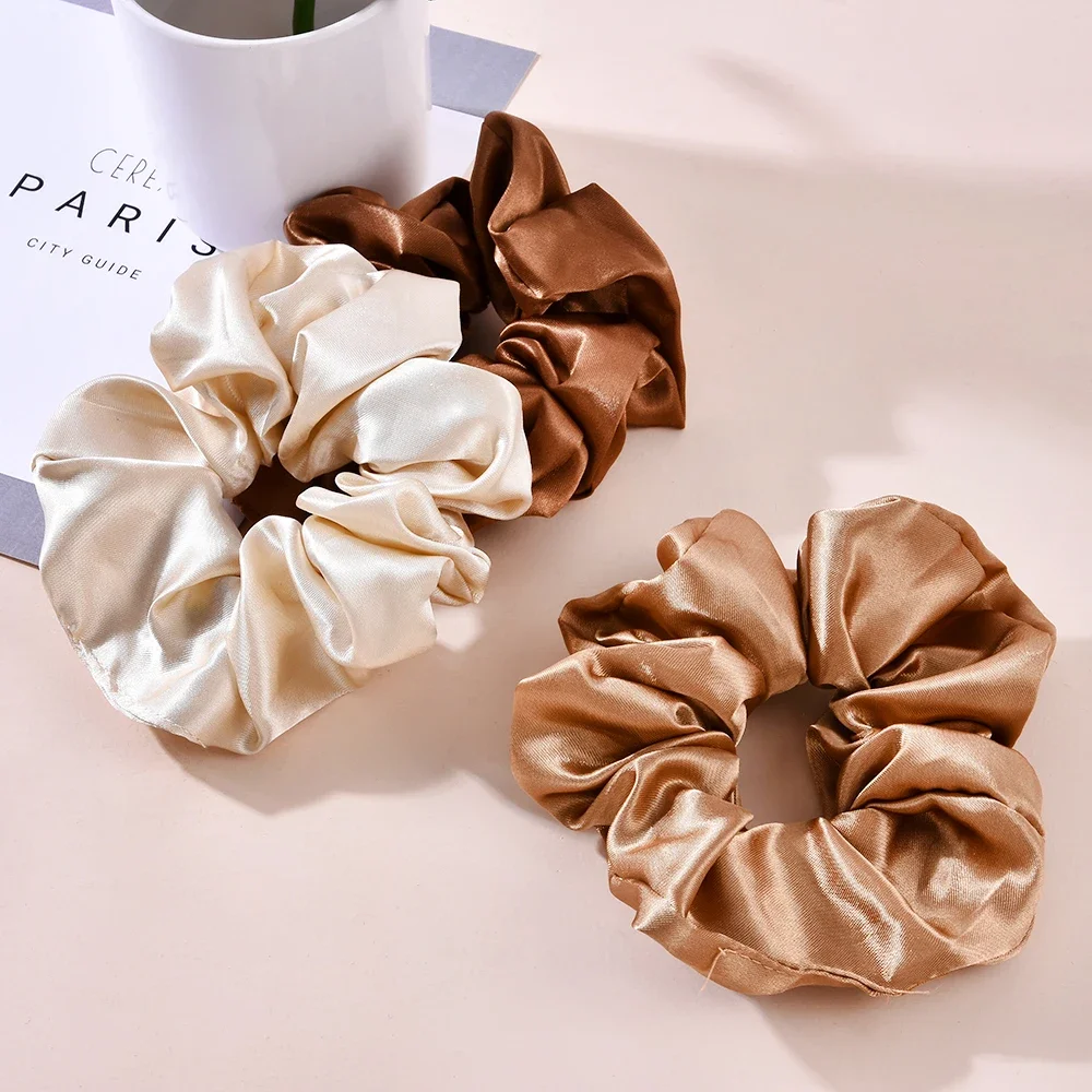 Top Trends: Women Satin Silk Hair Tie Elastic Scrunchies Ponytail Holder Hair Rope Rings New Christmas Hair Accessories Shoppable Styles - Image 3