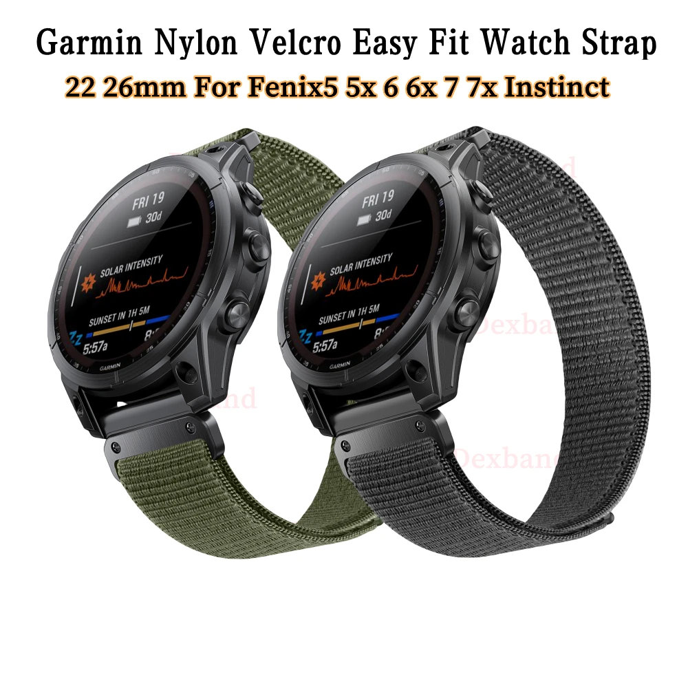 Top Trends: For Garmin 22 26mm Easy Fit Nylon Strap For Fenix5 5XPlus 6X 6XPro 7 7X 3HR Watch Band Tactix7 Pro Quick Release Bracelet Belt Shoppable Styles