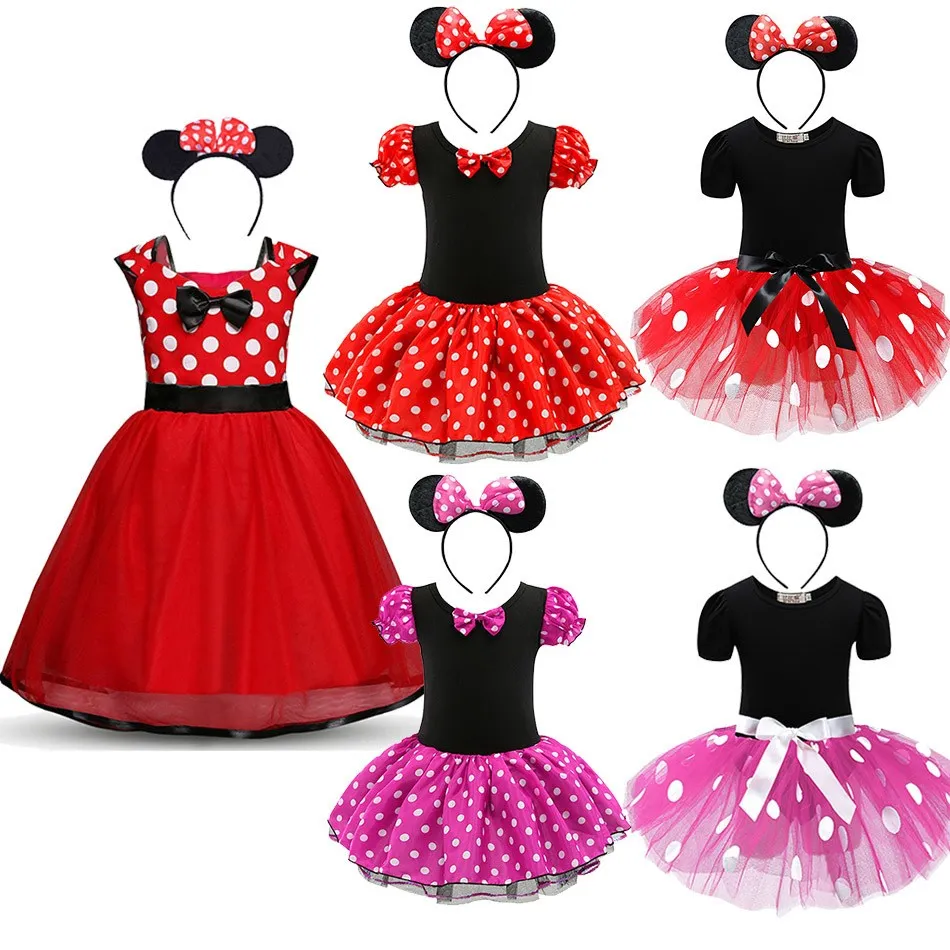 Top Trends: Baby Girls Ballet Tutu Dress Summer Kids Minnie Mickey Dress Dots Mouse Costume Children Christmas Birthday Party Clothes Shoppable Styles