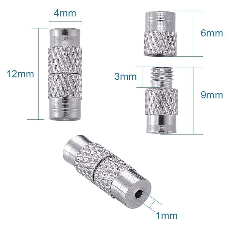 Top Trends: 20pcs 4x12mm Cylinder Fasteners Buckles Closed Beading End Screw Clasps For DIY Jewelry Making Bracelet Necklace Connector Charm Shoppable Styles - Image 5