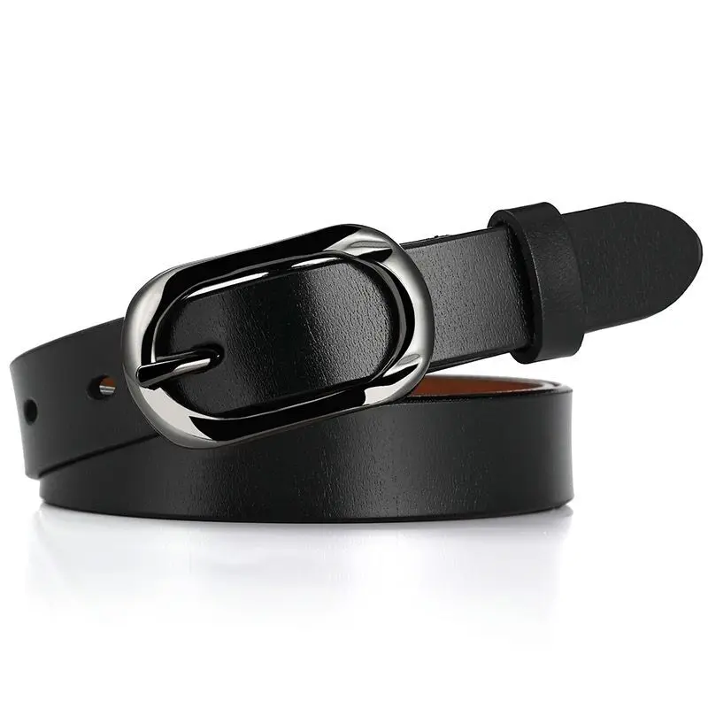 Top Trends: Genuine Leather Belts For Women Fashion Pin Buckle Woman Belt High Quality Second Layer Cow Skin Strap Female Width 2.3 Cm Shoppable Styles