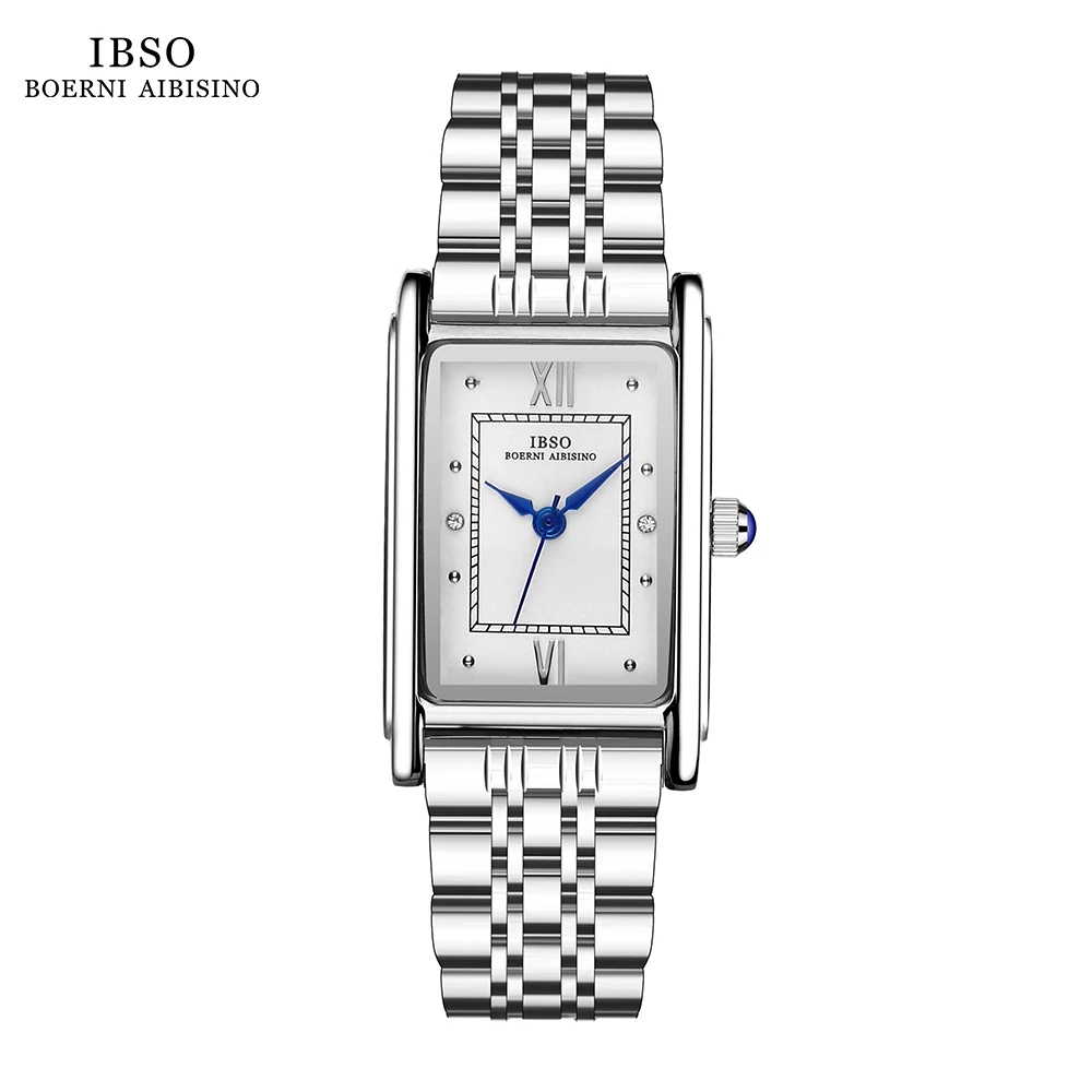 Top Trends: IBSO 2023 New Luxury Women Quartz Watches Stainless Steel Strap Waterproof 3ATM Watch Ladies Fashion Blue Three Hands Dial 9208 # Shoppable Styles - Image 2