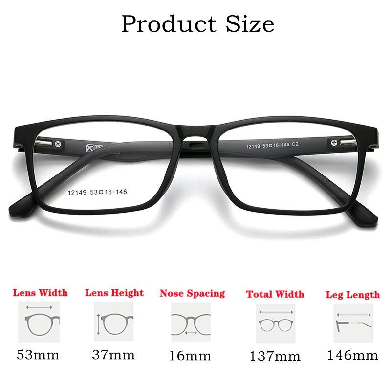 Top Trends: YIMARUILI 1+ 5 Fashion Magnetic Polarized Eyeglasses Square Driving Night Vision Optical Prescription Glasses Men And Women 12149 Shoppable Styles - Image 5