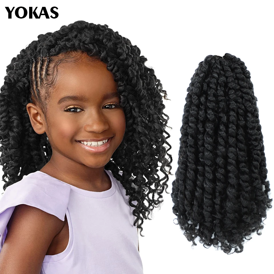 Top Trends: Passion Twist Hair For Africa Braids Synthetic Locs Crochet Braid Hair Extensions In Packs 6 10 18 24 Inch Pre-Twisted For Women Shoppable Styles