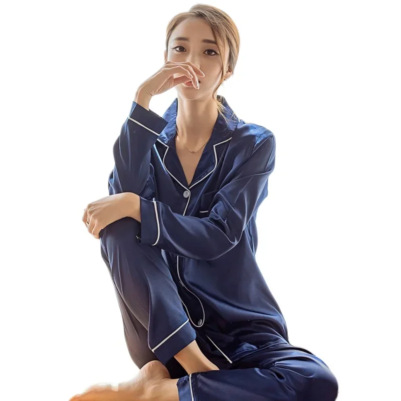 Top Trends: Womens Silk Satin Pajamas Pyjamas Set Sleepwear Pijama Pajamas Suit Female Sleep Two Piece Set Women&#039;s Loungewear Plus Size Shoppable Styles