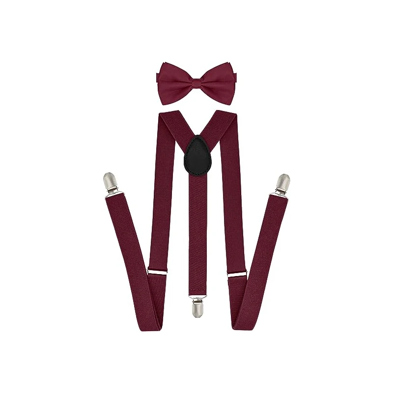 Top Trends: Hot Sale Suspenders Bowtie Sets Mens Women Boys Party Wedding Y-Back Shirt Braces Butterfly Belt Bow Tie Suit Accessories Gift Shoppable Styles