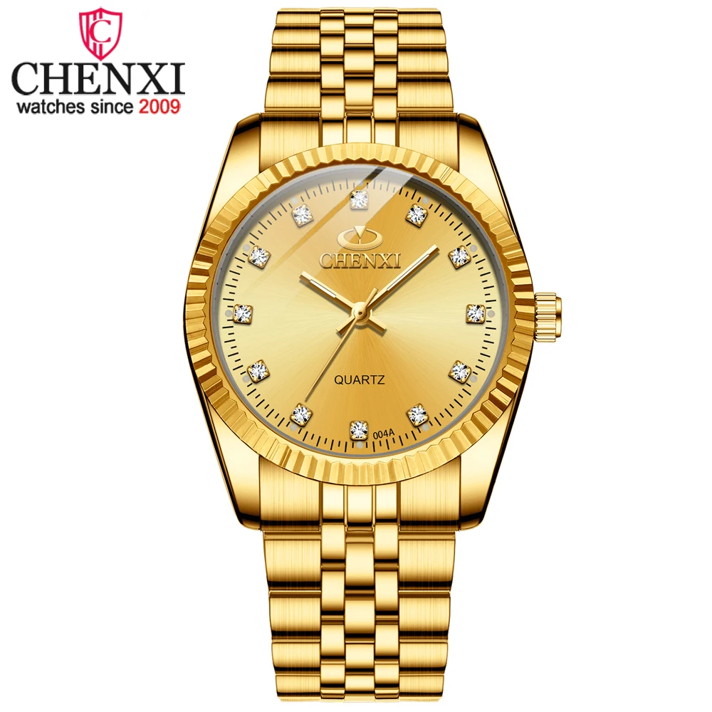 Top Trends: CHENXI Fashion Luxury Men Women Watch Gold Blue Quartz Wrist Watch Stainless Steel Couples Clock Casual Waterproof Mens Watches Shoppable Styles