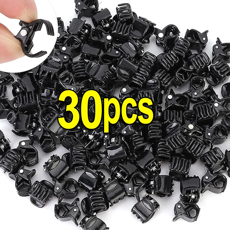 Top Trends: 10-30pcs / pack Hair Claw Clips For Women Girls Accessories 1.5cm Black Brown Transparent Plastic Mini Claws Hairclip Clamp Gifts Shoppable Styles