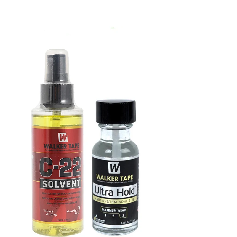 Top Trends: 4FL.OZ(118ml C-22 Solvent Remover And 0.5 Oz / 15ml Ultra Hold Adhesive Glue For Lace Wig / Toupee / Closure Hair Shoppable Styles