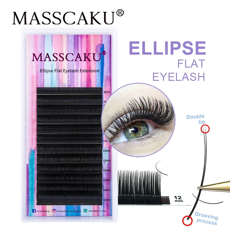 Top Trends: Hot Sale Professional Private Label Soft Black Matte Faux Flat Eyelash Extensions Light And Flexible Silk Lashes Extension Shoppable Styles