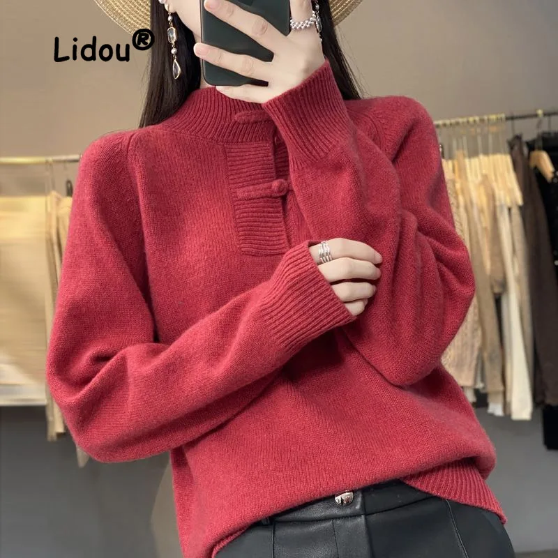 Top Trends: 2022 New Autumn Winter Frog Knitting Sweaters High-quality Long Sleeve Loose Thickening All-match Bottoming Shirt Lady Top Shoppable Styles