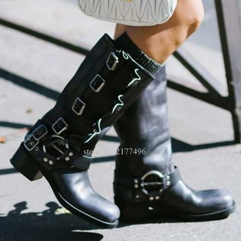 Top Trends: Women Boots Winter Metal Lock Hollow Design Knee Length Ankle Calf Booties Brown PU Waterproof Luxury Brand Fashion Shoes Shoppable Styles