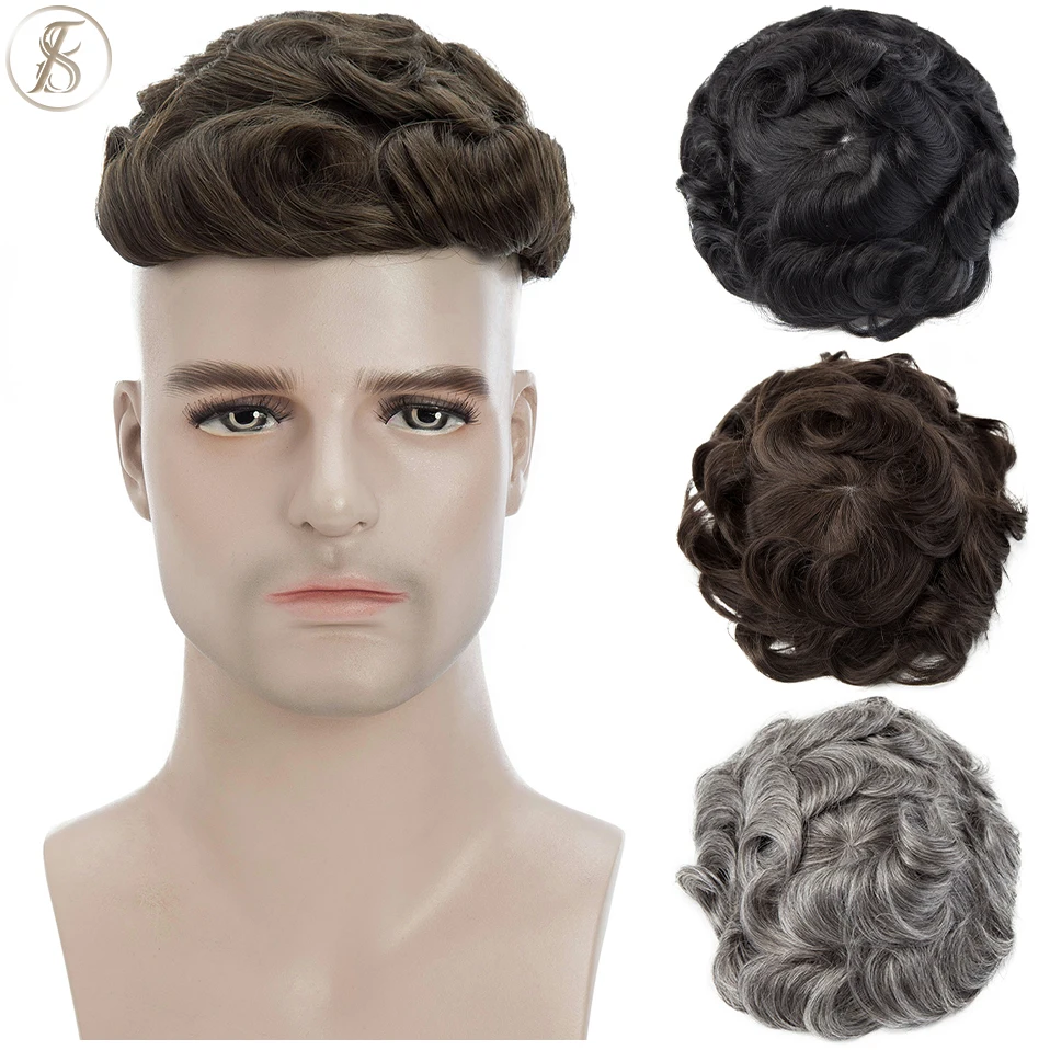 Top Trends: TESS Wig Man Toupee Men Natural Hair Wig Men&#039;s Capillary Prothesis Male Replacement System Invisible 0.24mm PU Base Hairpiece Shoppable Styles