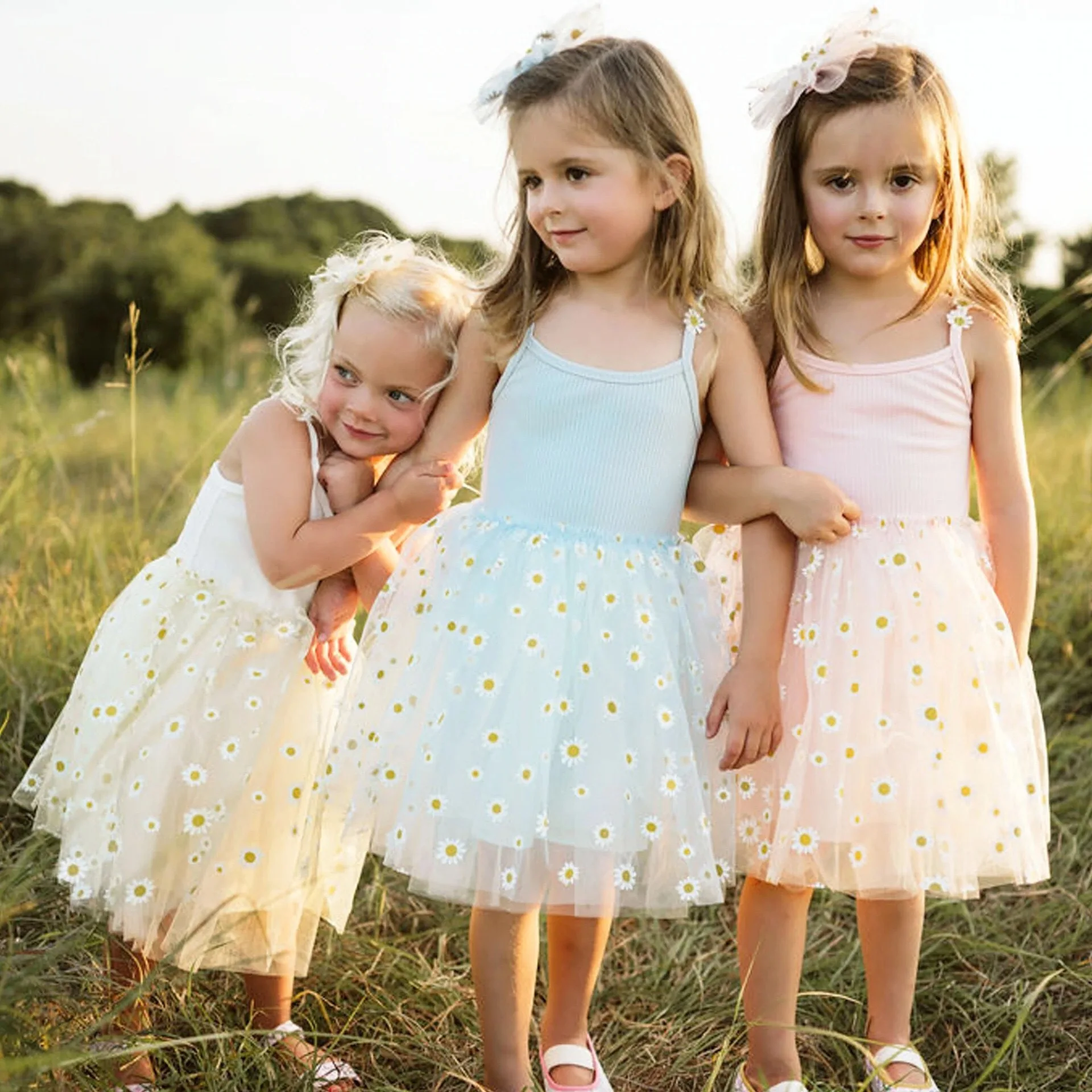 Top Trends: Ma&amp;baby 6M-4Y Toddler Kids Baby Girls Tutu Dress Tulle Party Birthday Daisy Dresses For Girl Summer Sun Beach Holiday Clothing Shoppable Styles