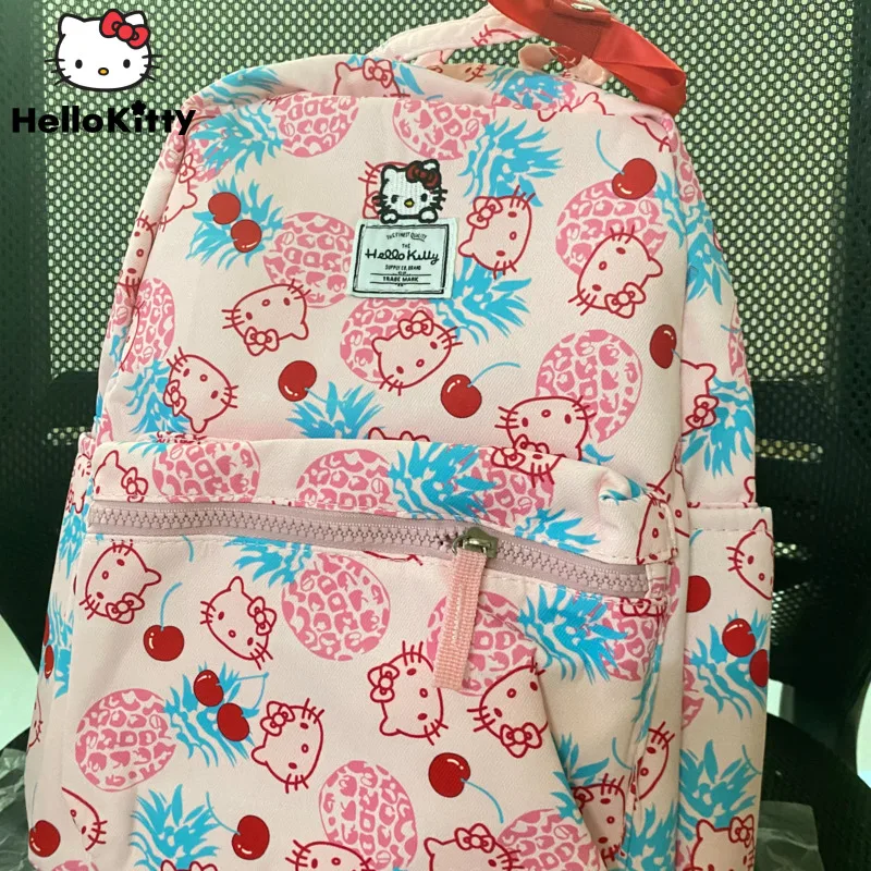 Top Trends: Sanrio Hello Kitty Bags Student School Bag Luxury Design Backpacks Women Cartoon Pink Double Shoulder Bags Y2k Fashion Backpack Shoppable Styles