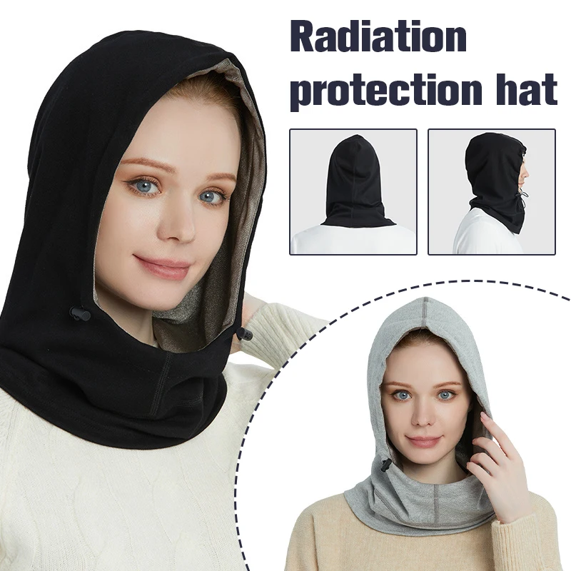 Top Trends: Anti-radiation Headgear Electromagnetic Radiation Protective Full Silver Fiber Hood Cap Protect Brain Thyroid EMF Shielding Cap Shoppable Styles