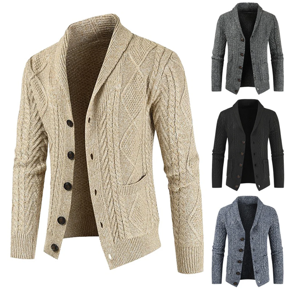 Top Trends: Winter Men's Long Sleeve Sweater Knit Cardigan Sweater Jacket Warm Knit Jacket Shoppable Styles