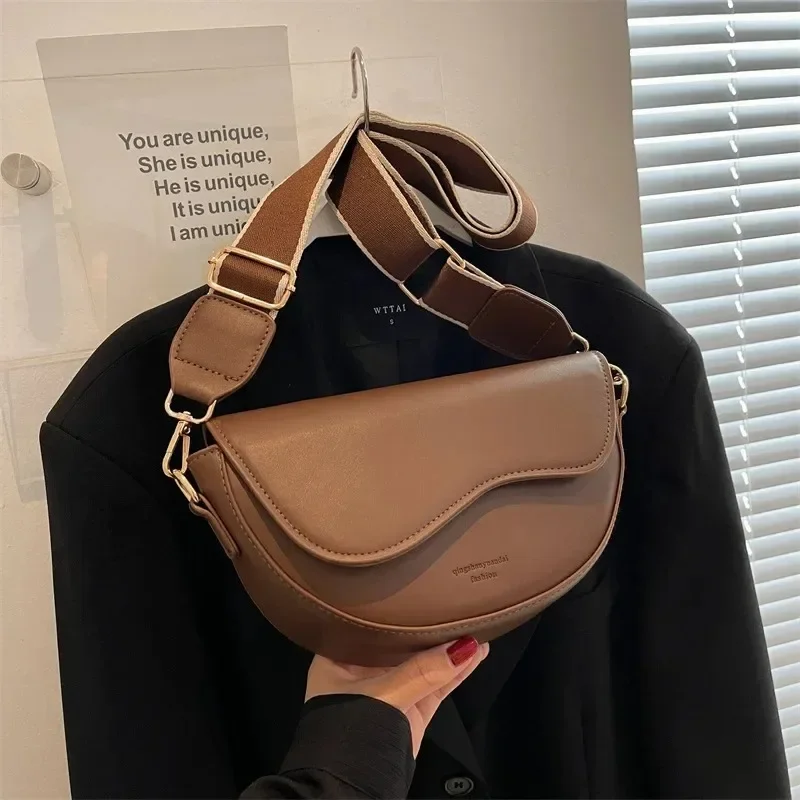 Top Trends: Small Leather Saddle Armpit Bags For Women 2023 Summer Chain Shoulder Crossbody Bag Ladies Vintage Underarm Handbags Bolsa Shoppable Styles